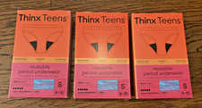 NEW 3 Boxes Thinx Teens Reusable Period Underwear size Small 9-10