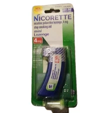 Nicorette Mini Nicotine Lozenges  Stop Smoking, Mint Flavor, 4 Mg - 20 Count New