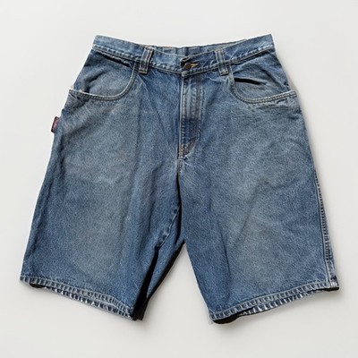 Interstate Men's Denim Jorts Size 34 Blue Medium Wash Logo | eBay