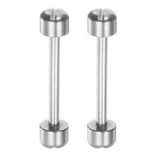 2 Sets Watch Screw Tube Rod 20mm Stainless Steel Watch Strap Pins Silver
