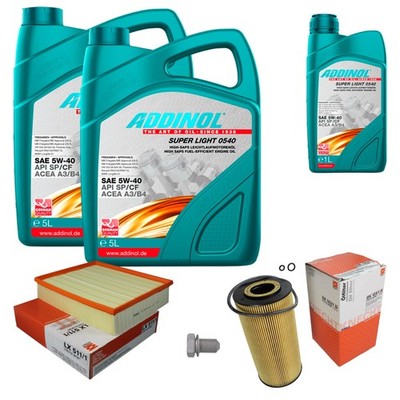 MAHLE Inspektionspaket 11L ADDINOL SUPER LIGHT 5W-40 für Mercedes Sprinter 904