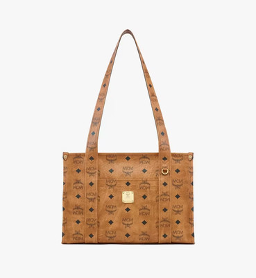 MCM Aren School Bag Tote in Visetos & Eau de Parfum 3-Piece Holiday Gift Set