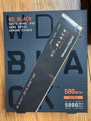 Western Digital WD_BLACK SN770 500GB M.2 NVMe PCIe 4 SSD (WDS500G3X0E)