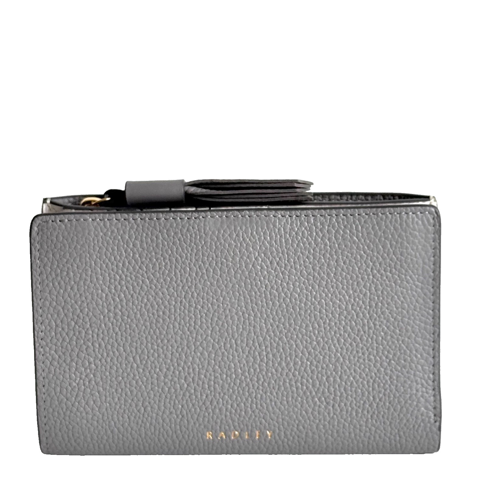 RADLEY Purse Grey Leather Medium Card Coin Purse - Fountain Mews - New - RRP £79