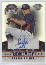 2015 Stars and Stripes Longevity Signatures Sapphire 5/25 Carson Fulmer Auto 0f8