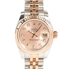ROLEX Datejust 179171G Pink Case Size 26mm Ladies Used Watch #1221210