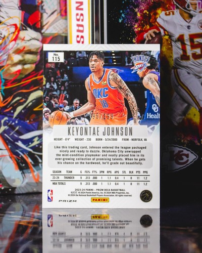 Panini Deca #115 Keyontae Johnson Red Prizm 2023-24/199 - Imagen 2 de 2