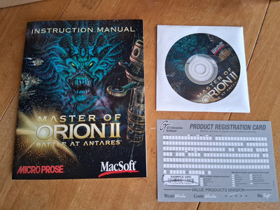 Master of Orion II: Battle At Antares PC Mac 1997 Big Box With Manual Microprose