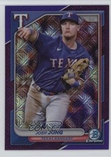 2024 Bowman Mega Box Chrome Purple Mojo Refractor 106/250 Josh Jung #98 0vd2