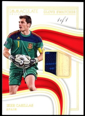 2023-24 Immaculate Iker Casillas Glove Swatches Platinum 1/1 Spain