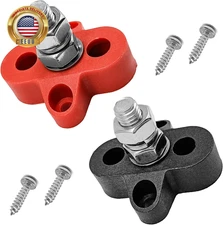 Bus Bar Terminal Block, 12V 250A Battery Power Distribution Block 3/8" Single St