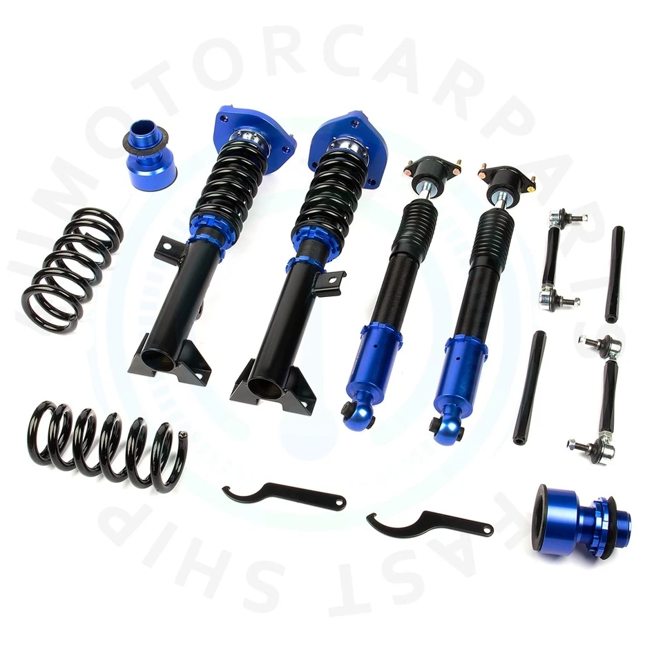 Muelle de puntales enrollables azules para Mercedes-Benz Clase C W204 2008-2014 tracción trasera Foto 3 de 4