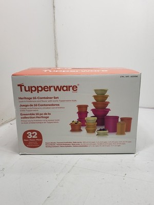 New Tupperware Heritage Collection 32 Piece Food Storage  Set - Vintage Colors