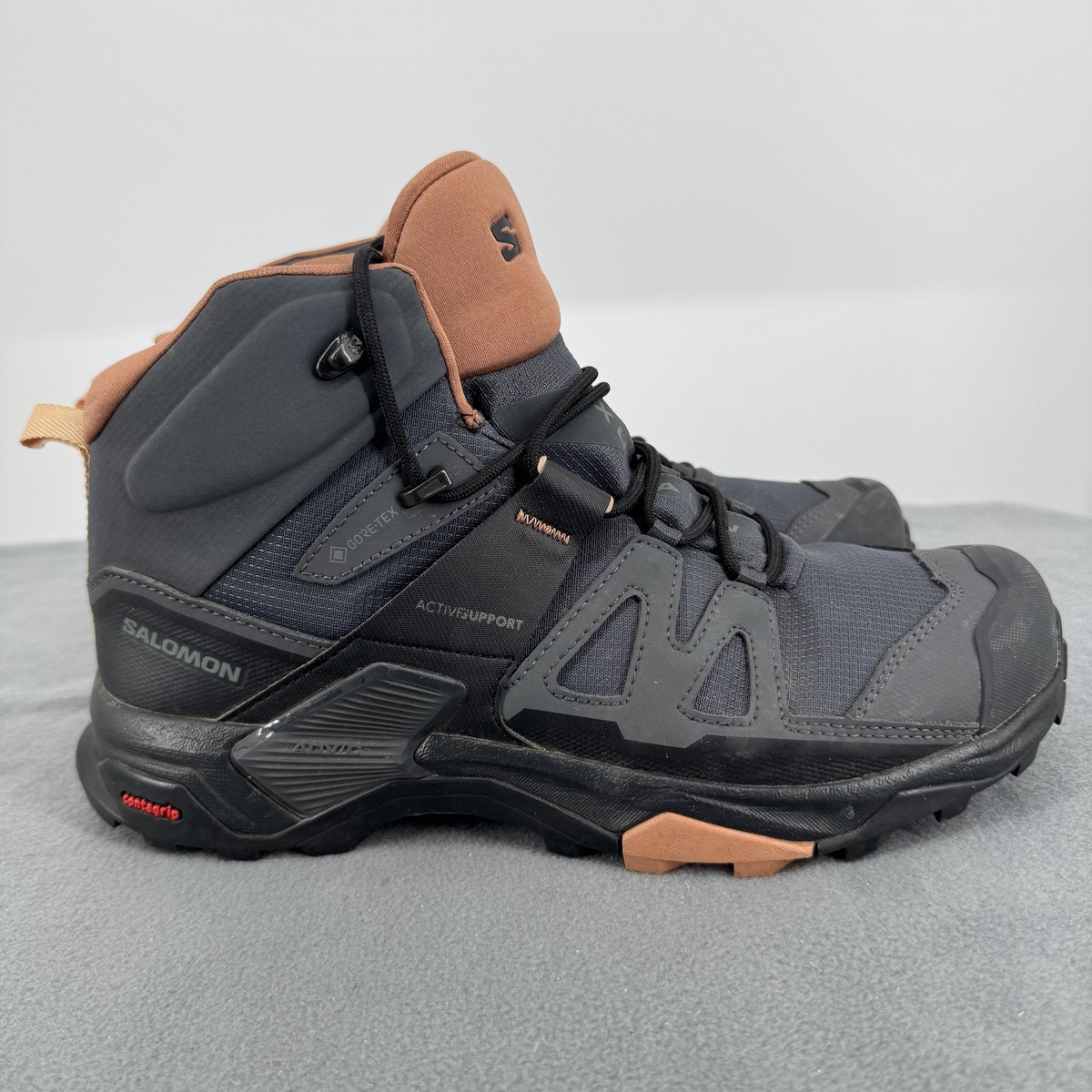 Salomon X Ultra 4 Mid GTX 04W Womens 9.5 Gore Tex Gray Hiking