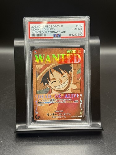 2023 One Piece OP03 Japanese Wanted Alternate Art #012 Monkey D. Luffy PSA 10