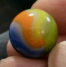 Handmade .60" Vitro Agate Parrot Hybrid Marble-Vibrant Coloration