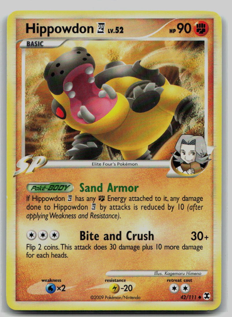 Pokemon TCG Hippowdon E4 Rising Rivals 42/111 LP