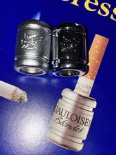 2 Gauloises Glutkiller Offen, Neu und Unbenutzt. Silber Und Mattsilber, Top
