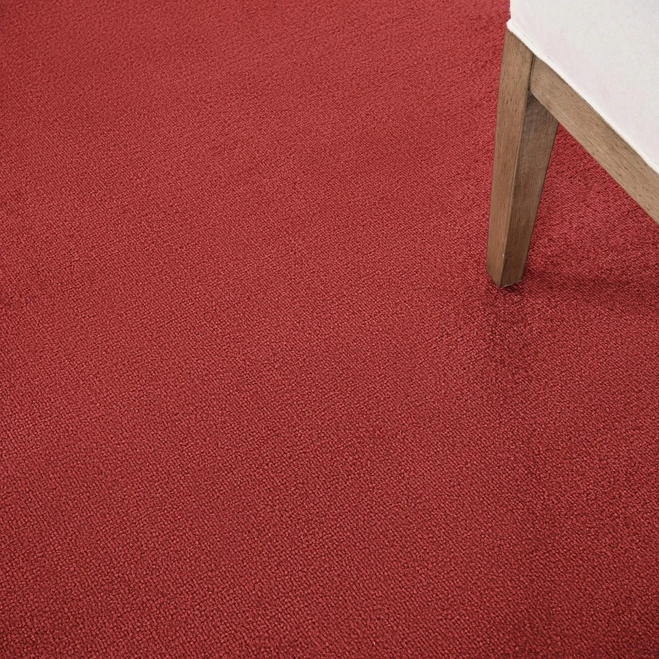 Alfombra de exterior cuadrada roja ladrillo 5X5 pila baja fácil de limpiar para uso en interiores y exteriores Foto 2 de 4
