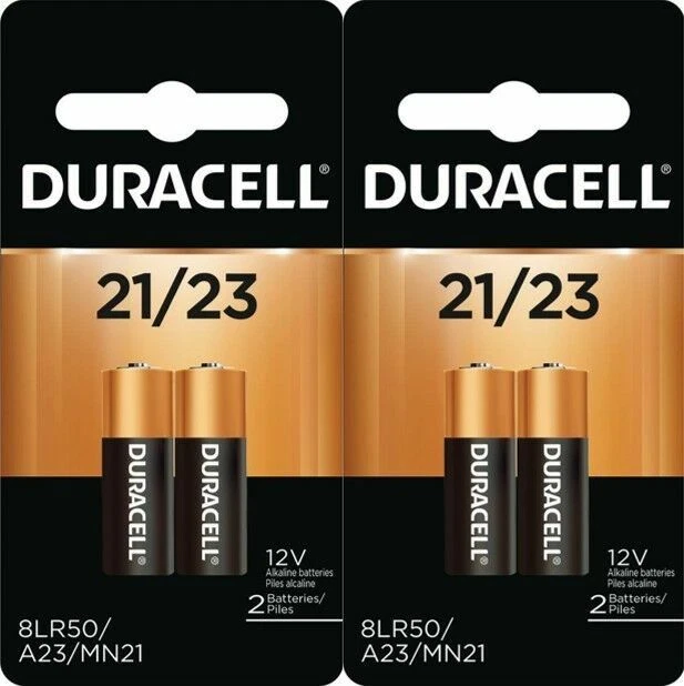 4 Pack Duracell A23 21/23 12 Volt MN21 MN23 23AE GP23 23A 23GA 