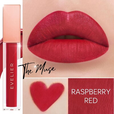 MUSE Raspberry Red Moisturizing Lipstick Lip Gloss Shine Smooth Creamy Fruity