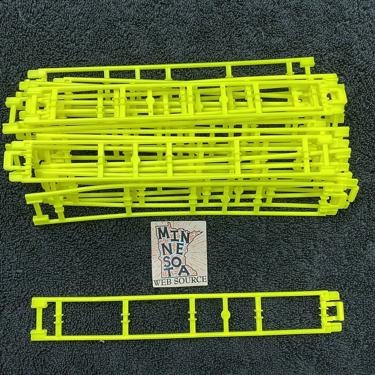 20 Micro Knex Track Fluorescent Yellow 8