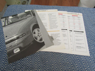 1994 PONTIAC SUNBIRD Händleralbum Modellvorteile Verkaufsbroschüre