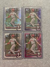 2022 Bowman Logan Cerny 1st Bowman Lot of 4 - Refractors of 199, 250, 299 & 399