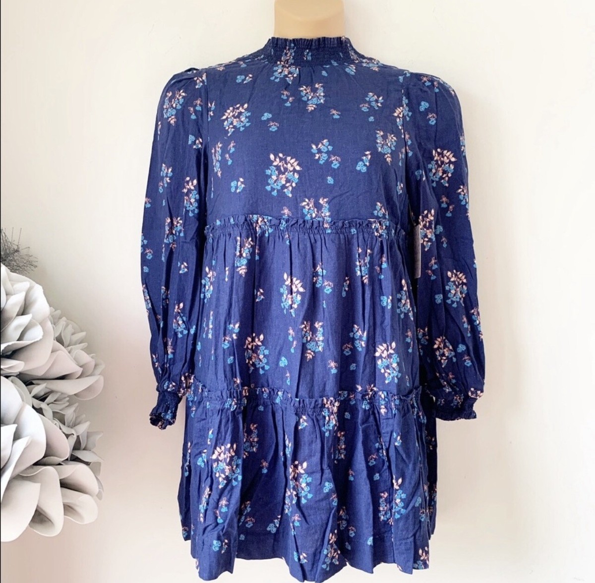 Free People Petit Fours Mini Dress Indigo Xs
