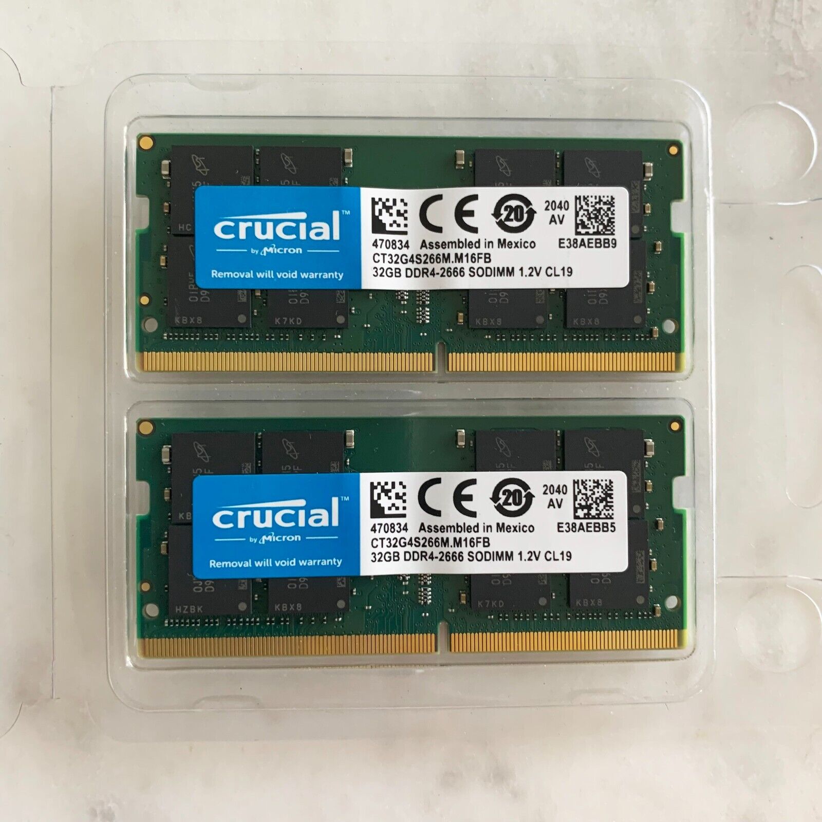 Crucial RAM 64GB Kit (2 x 32GB) DDR4 2666MHz SODIMM 1.2V CL 19 Laptop Memory