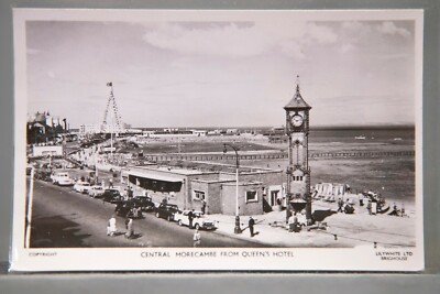 Queens Hotel Real Photo Postcard Queens Hotel View Morecambe & Coney Island RPPC