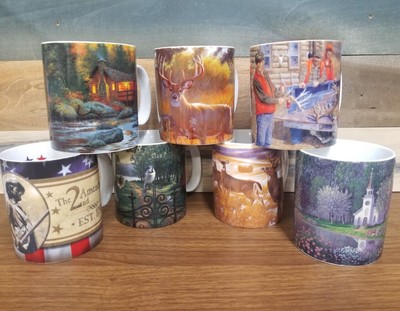 Reflective Art Wildlife Outdoor 16 oz Mugs ~ Hunting Fishing Deer Birds Cabin...