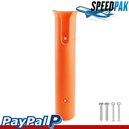 Fishing Rod Rack Holders Boat Insert Pole Tube Mount Support (Orange