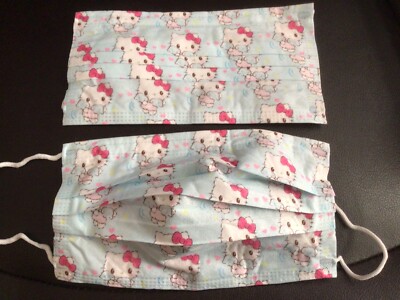 5 x pack Adult Face Cover Mask Hello Kitty