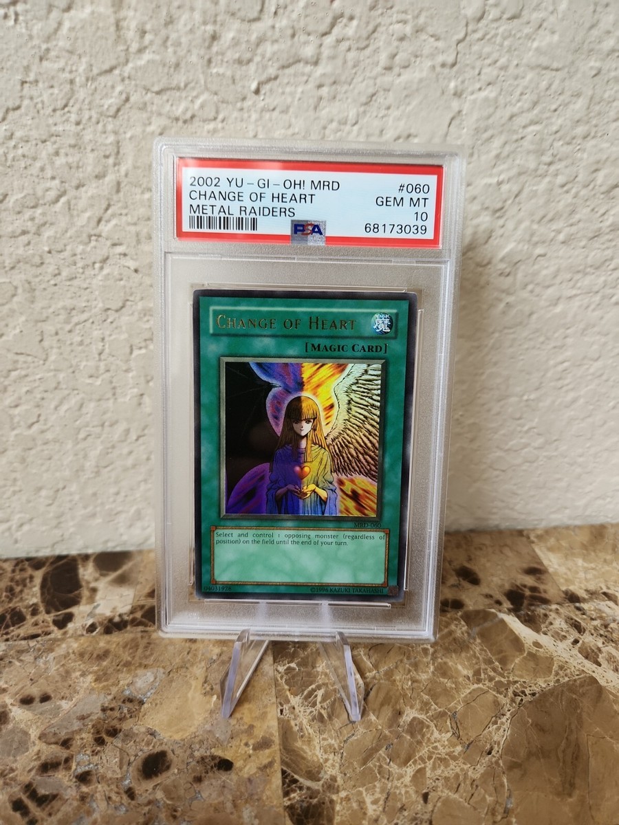 Yugioh Change Of Heart PSA 10 MRD-060 Unlimited Ultra Rare 2002