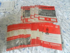 NOTTINGHAM FOREST HOME PROGRAMMES 1967 - 70 