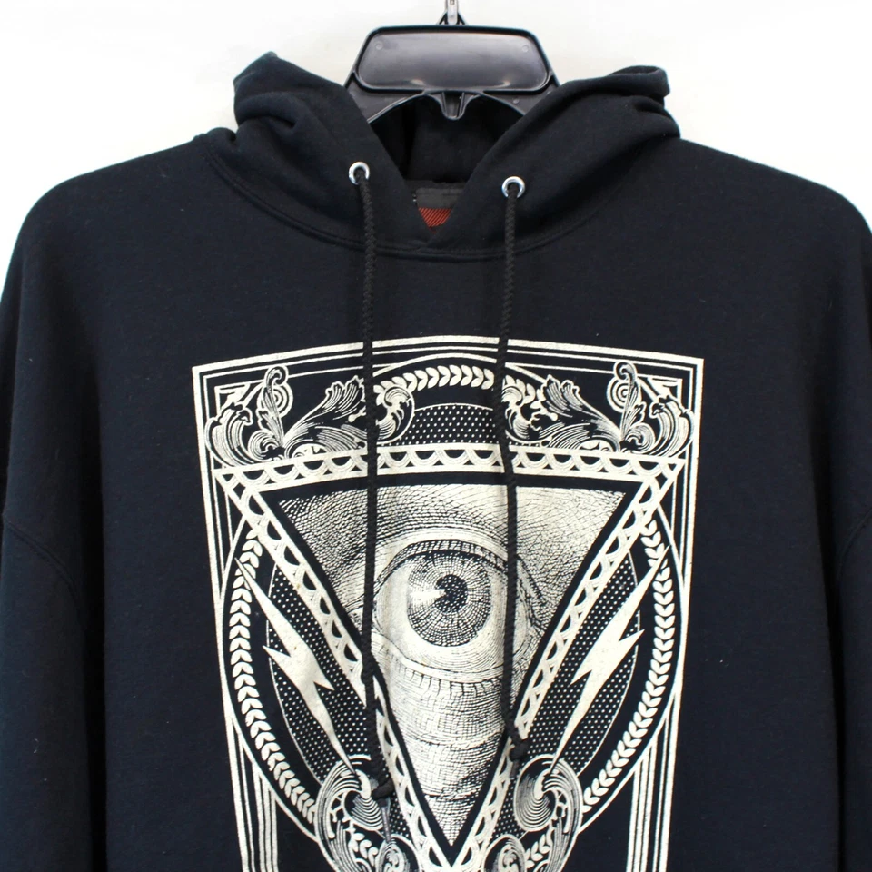Hawk Unisex Negro Ojo Triángulo Sudadera con Capucha Mezcla de Algodón XXL Foto 2 de 4