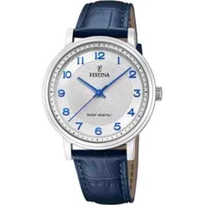 Festina Solar Energy F206601 Mens Blue Leather Straps Analog Dial Quartz Watch