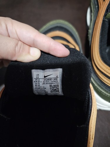Men’s Nike Air Max 97 Black Olive Sneakers Shoes Size 13 DQ4687-300 - Picture 5 of 8