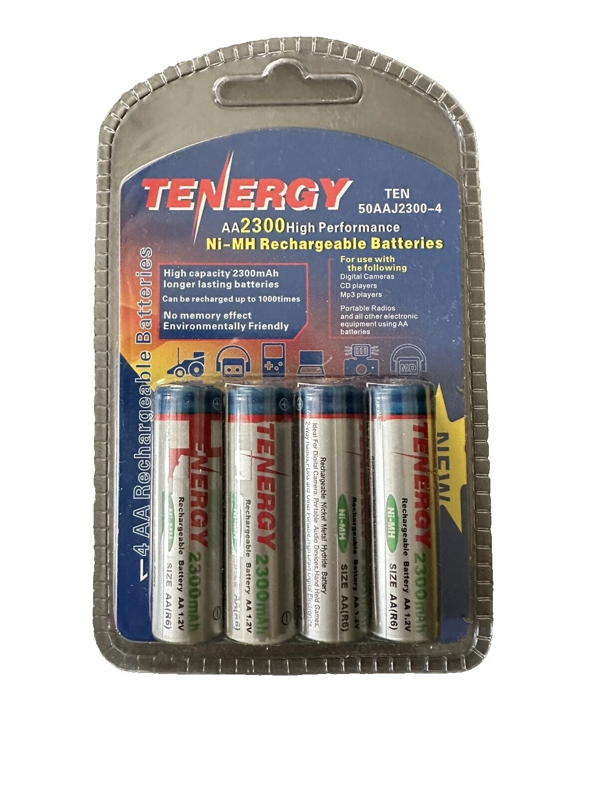 Tenergy baterías recargables AA 1.2 V