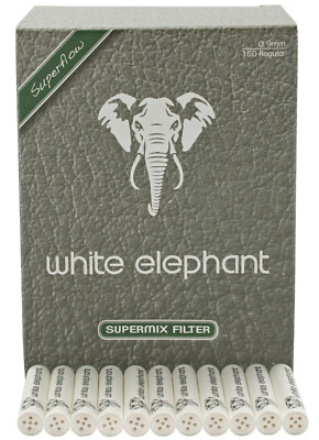 Pfeifenfilter WHITE ELEPHANT 9mm Meerschaum / Aktivkohle Superflow Filter Pfeife