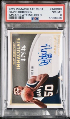 2022-23 Immaculate Collegiate David Robinson Ink Gold Auto /10 