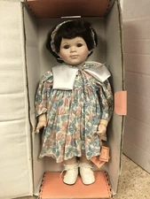 Vintage Kingstate Dollcrafter CELIA 20" Toddler BRUNETTE Porcelain Doll RARE