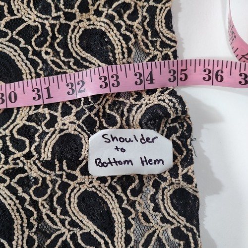 Papillon Gúna Mion Forleagan Lása Dubh Beige Mná Méid Beag - Picture 8 of 12