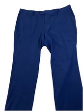Tommy Hilfiger Men's Dress Pants 42x30 Navy Flat Front Slacks Straight Leg