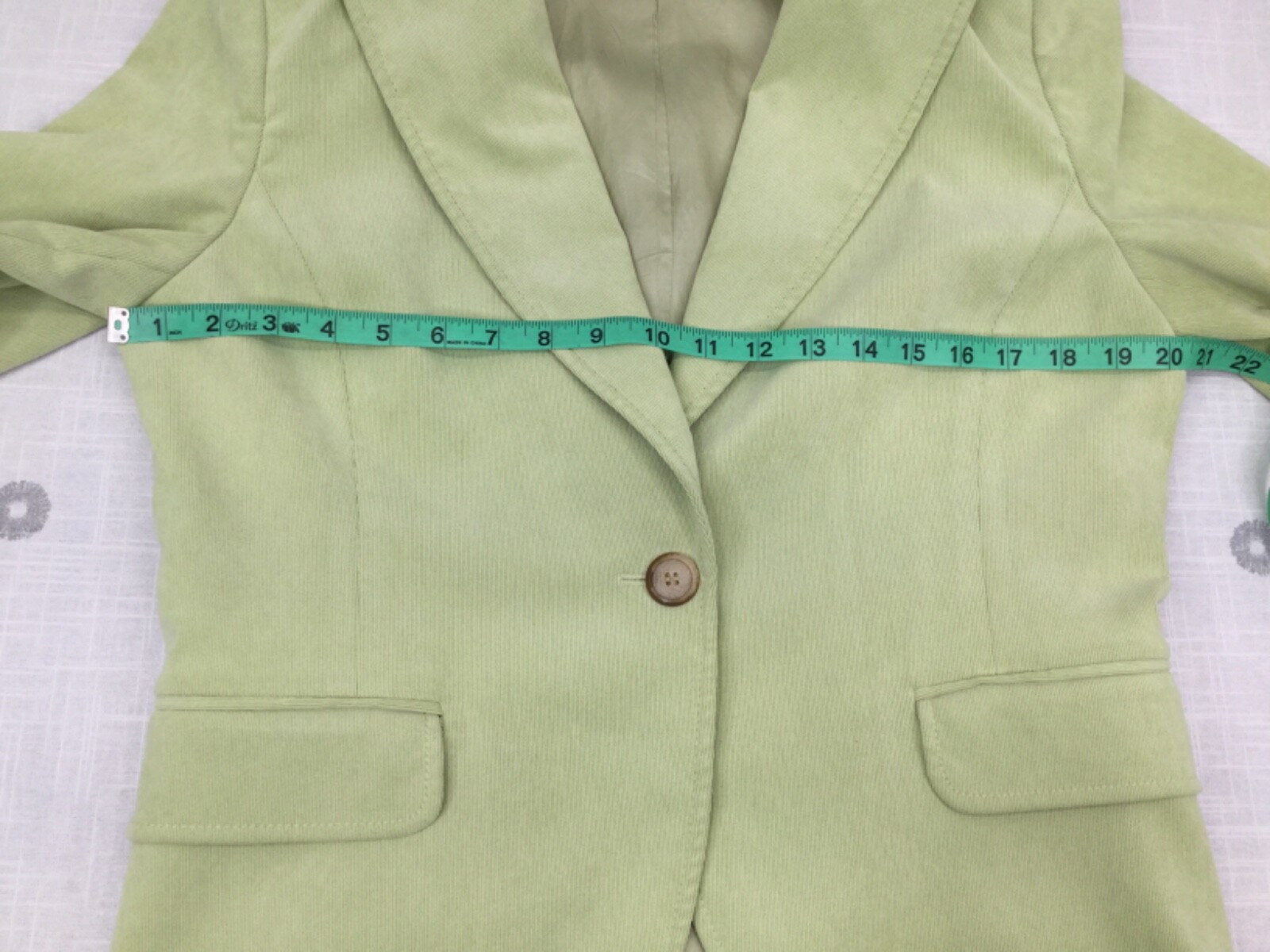 Casual Corner Mint Green Single Button Corduroy B… - image 3