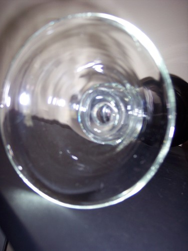 Hand Blown Deep Dark Purple Vase With Clear Footed Bottom 18" Tall - Picture 3 of 3