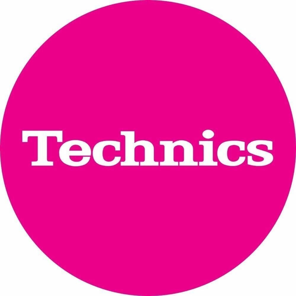 TECHNICS COPPIA SLIPMAT ROSA SHOCK CON LOGO BIANCO BY MAGMA