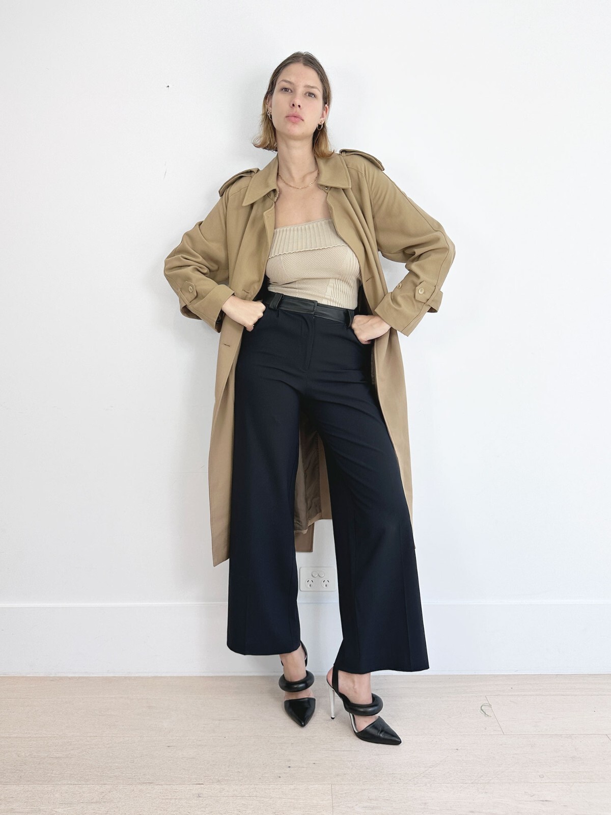 Oroton Gaberdine Twill Weave Trench