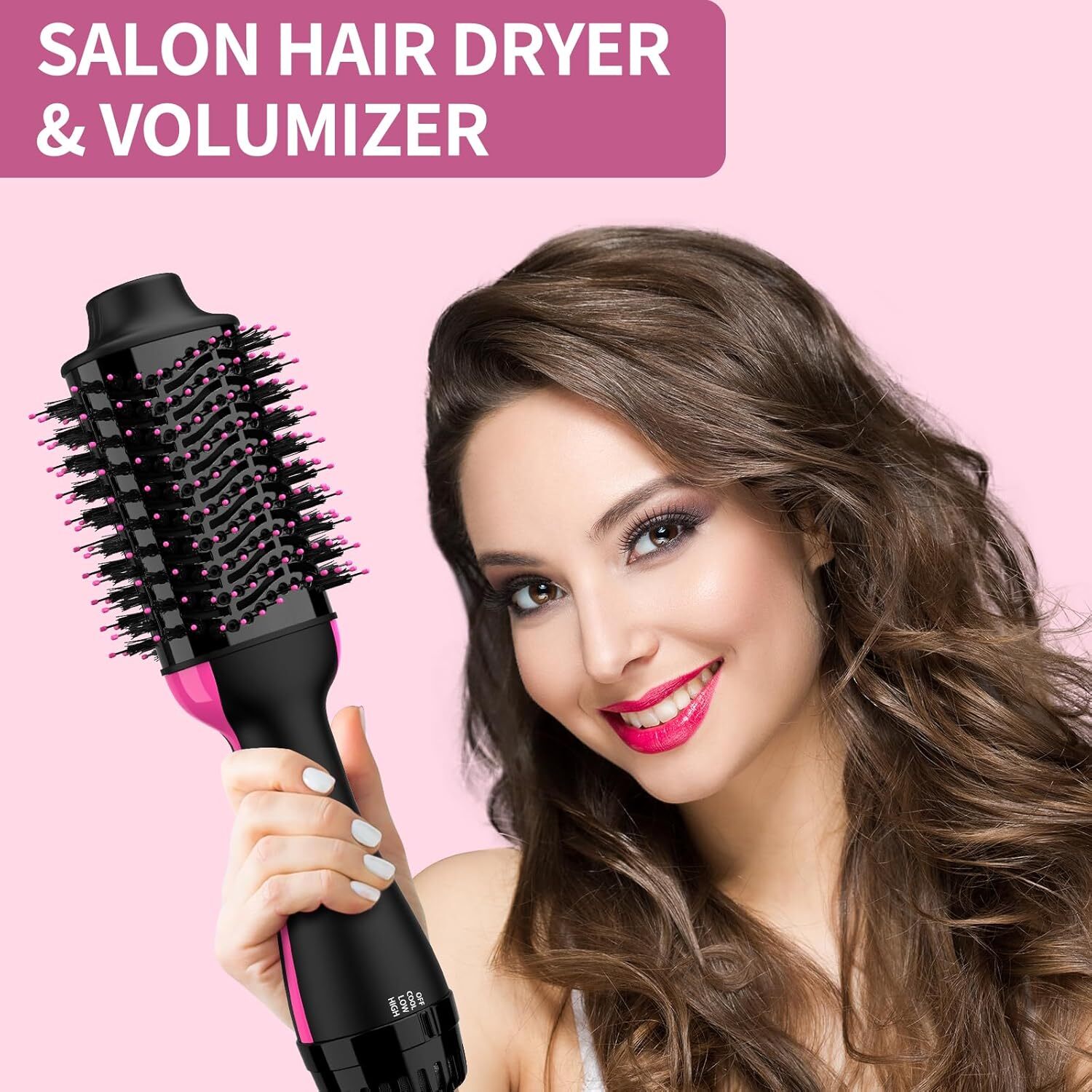 4-in-1 Negative Ion Hair Dryer & Styler for Frizz-Free Volume-image